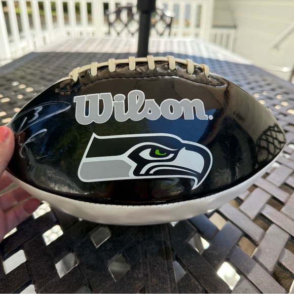 Seattle Seahawks Signed Football- Legion of Boom Russell Wilson Pete Carroll